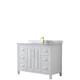 Option White, Gold Trim, White Carrara Marble Top