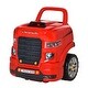 preview thumbnail 10 of 9, Kids Truck Engine Toy Repair Workshop Set with 61 Pieces, Simulated Sounds, Lights, and DIY Stickers for Ages 3-5 - Red