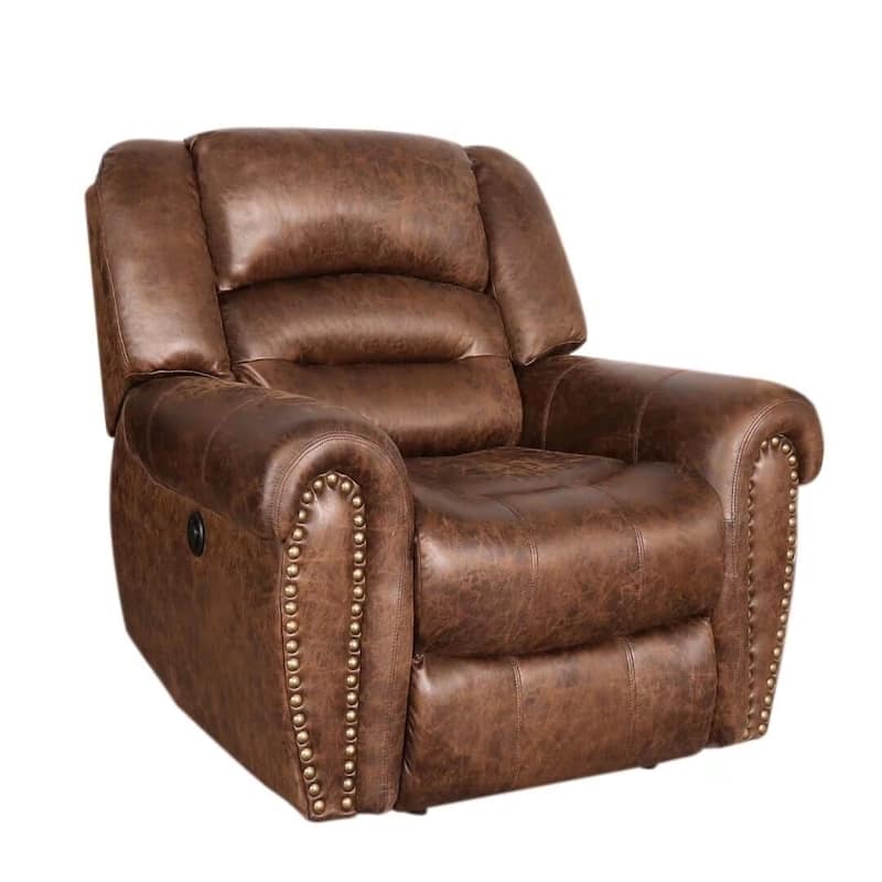 Ebello Classic Single Sofa Home Theater Recliner Seating With USB Port