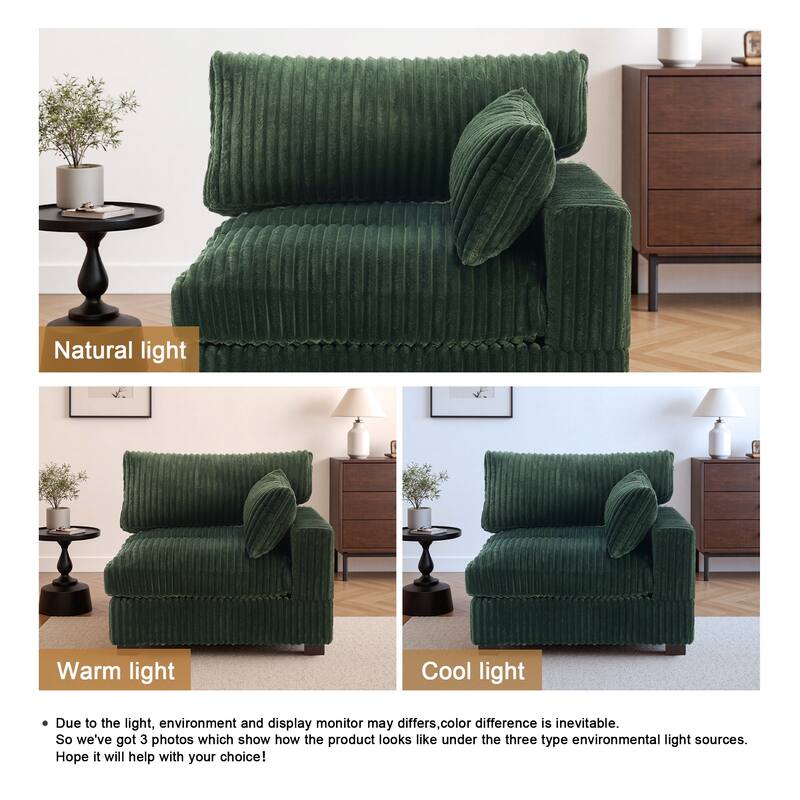 Cotton Flannel corner Sofa Armless Modular Sectional Sofa Seamless Combination