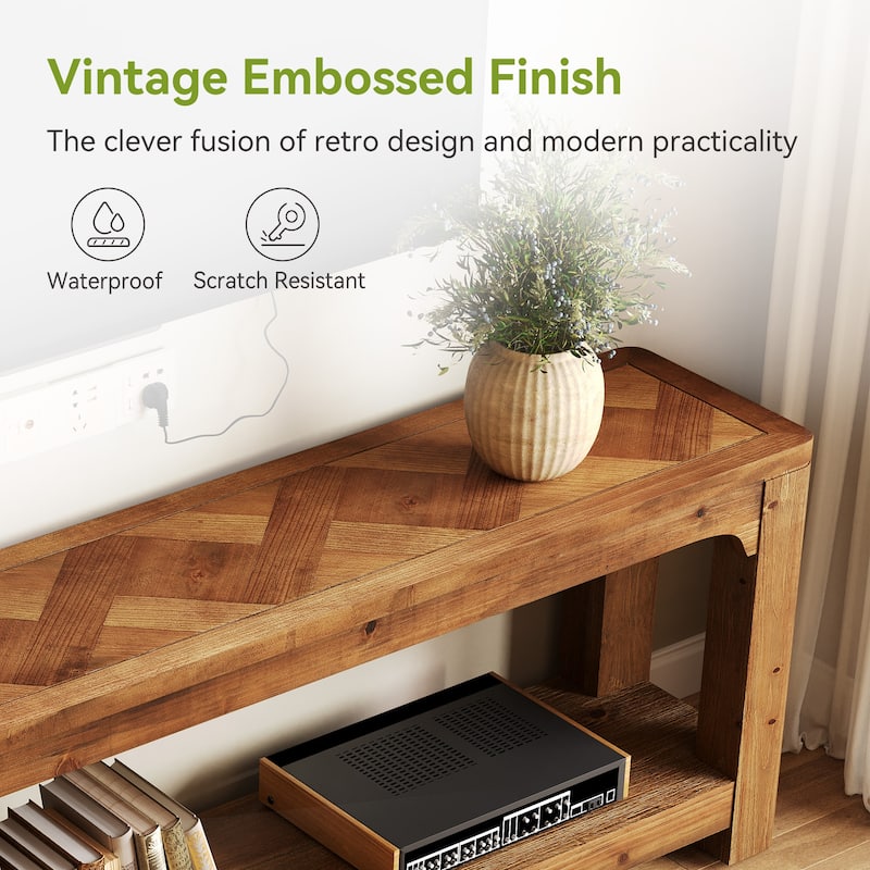 Solid Wood 63" TV Stands, Low Media Console Entertainment Center