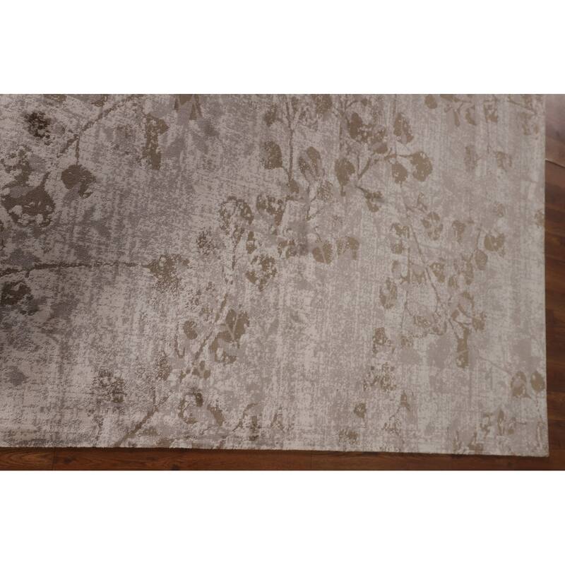 Beige Floral Art & Craft Turkish Area Rug Machine Made Carpet - 5'0" x 7'6"
