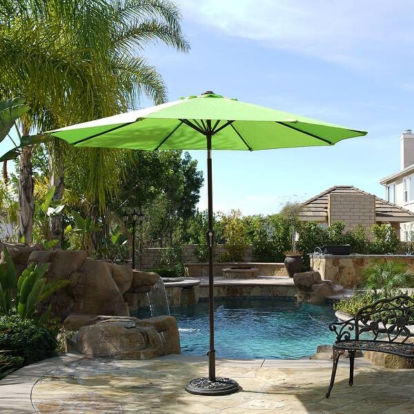 best fiberglass patio umbrella 9 Feet Round Patio Umbrella With 18 Fiberglass Ribs, Color: Navy