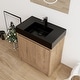 preview thumbnail 30 of 42, ARTCHIRLY 24/30 Inch Bathroom Vanity with Sink, Freestanding Bathroom Vanity with Soft Close Door and Adjustable Shelf 30''W - Imitative Oak with Black Basin