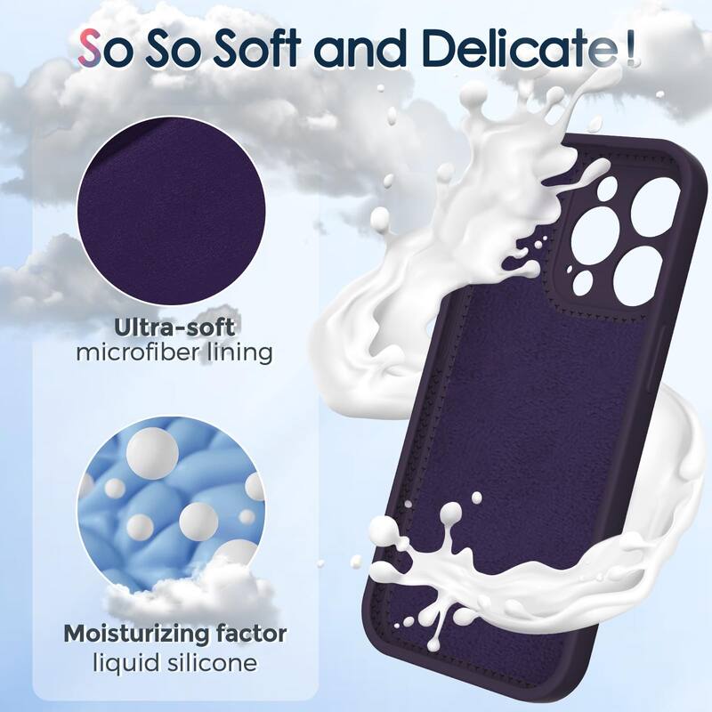 6.1 inch iPhone 14 Pro Case, Liquid Silicone Moisturizing Factor Extreme Soft Slim Phone Case with Stand Compatible with MagSafe