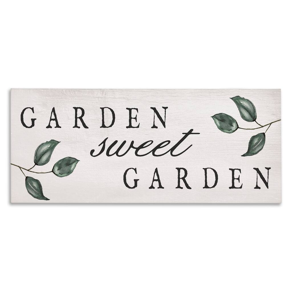 Stupell Sweet Garden Sign Canvas Wall Art Design By Lil' Rue