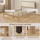 preview thumbnail 6 of 24, HOMCOM Full Size Bed Frame with Upholstered Headboard, Platform Bed Frame with Wooden Slats
