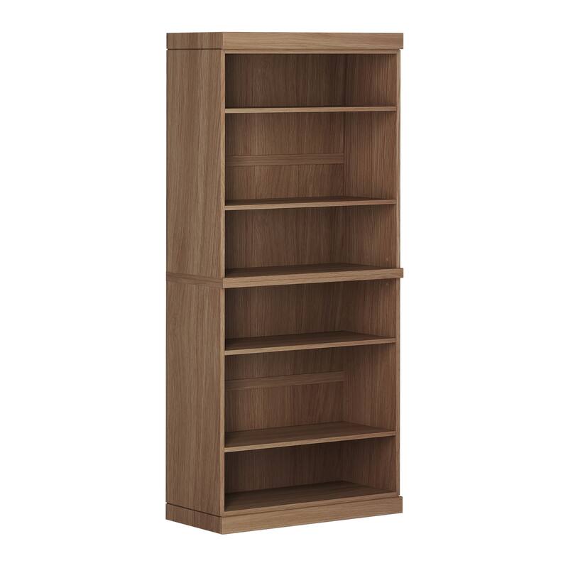 Palace Imports Premium 100% Solid European Oak Hardwood 6-Shelf Modular Bookcase - 32" Wide, 71.5" Tall