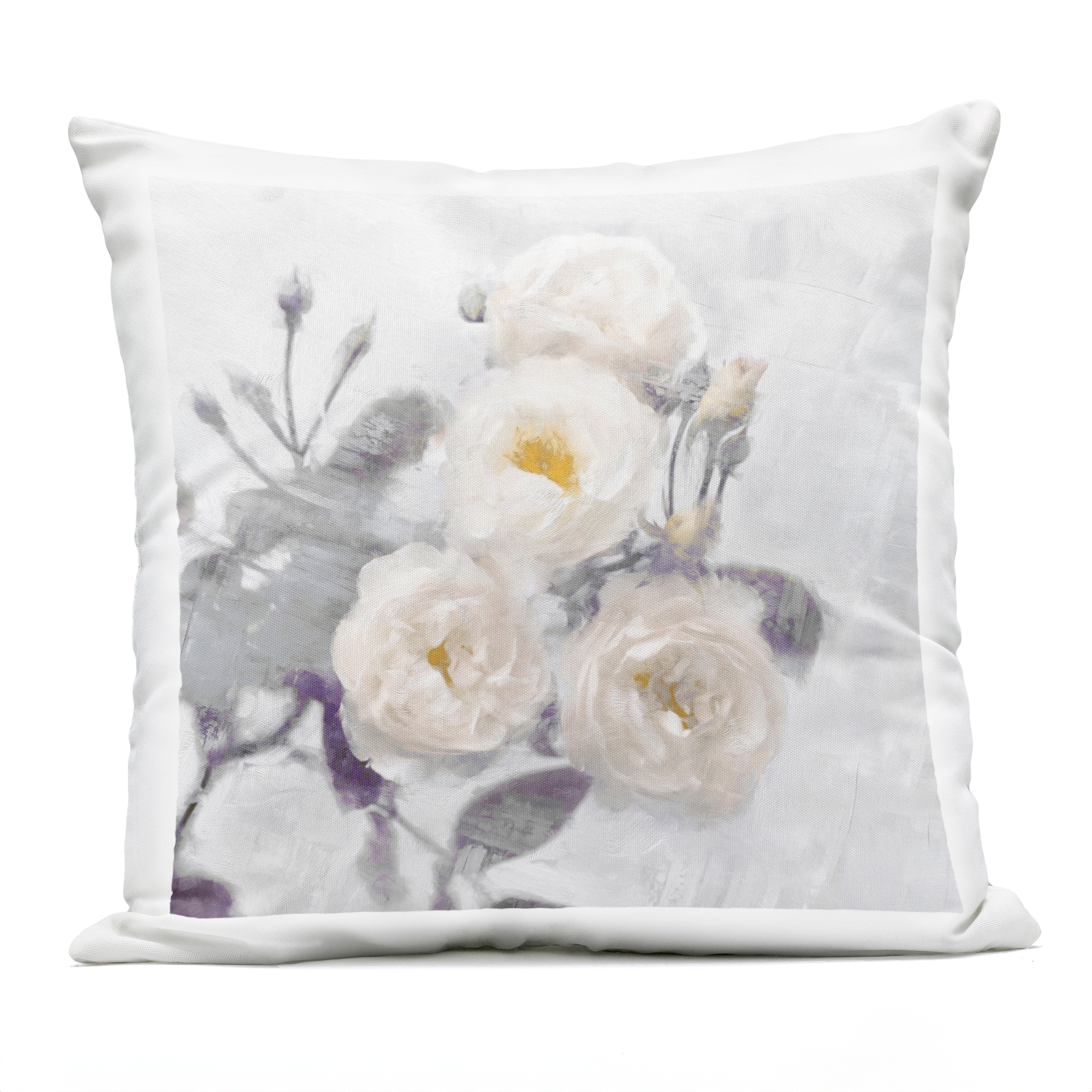 Stupell Bundle of White Blooms Printed Outdoor Throw Pillow Design by Emily Ford