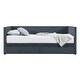 preview thumbnail 1 of 7, Twin Size Grey Corduroy Accent Daybed Sofa Bed Dual Storage Drawers & Wood Slat Modern Design Grey