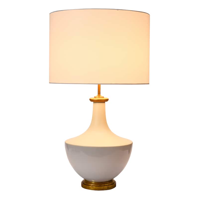 Ceramic Table Lamp with Linen Shade