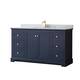 Option Dark Blue / White Carrara Marble Top / Brushed