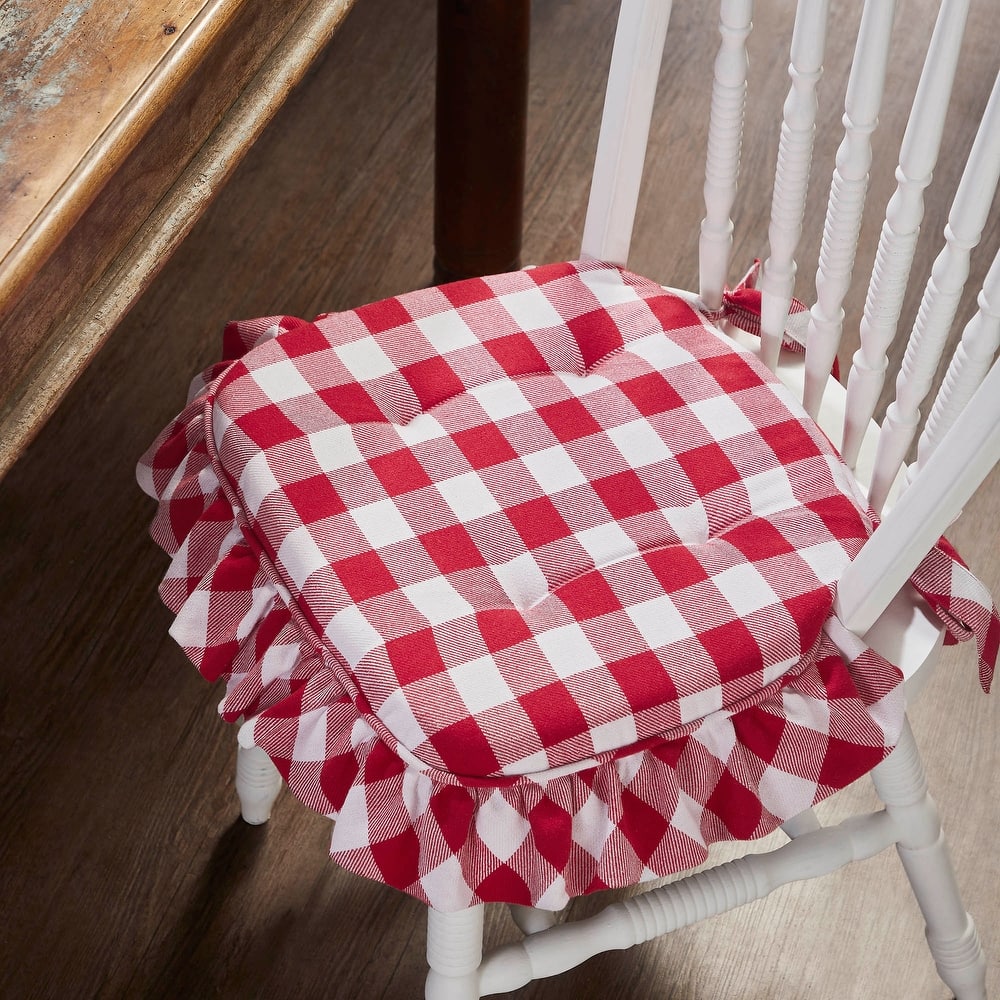 Annie Buffalo Check Ruffled Chair Pad