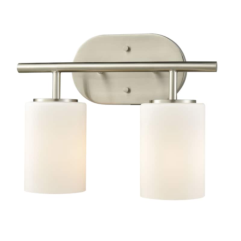 Pemlico 13-inch Wide 2-Light Vanity Light in Satin Nickel - 13 - 13 - Satin Nickel