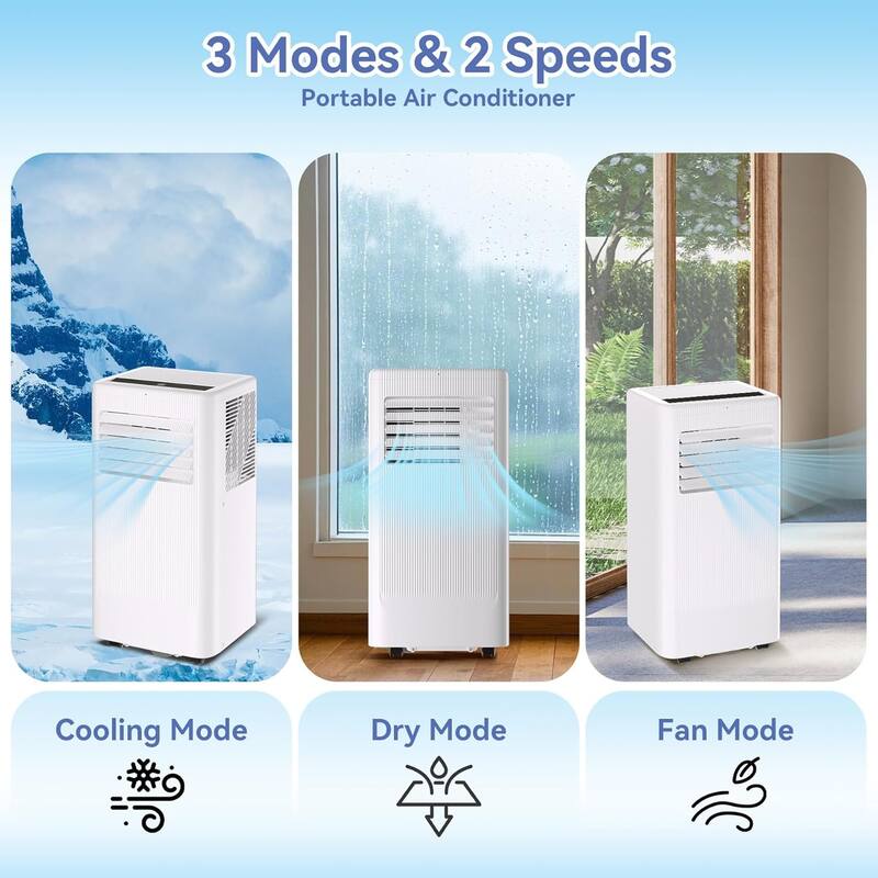 Portable Air Conditioners, Flarhetoric 8000 BTU Cooling/Fan/Dry 3 IN 1 Portable Ac unit for Room 420 SQ.FT