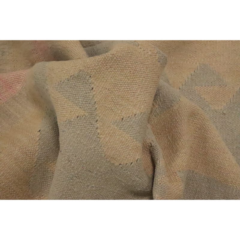Hand Woven Oriental 100% Wool Carpet Southwestern Modern Brown Kilim Area Rug - 5' 9'' X 4' 1''