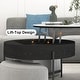preview thumbnail 12 of 17, 31.5'' Modern Round Lift-Top Coffee Table Set with Storage & 3 Ottomans