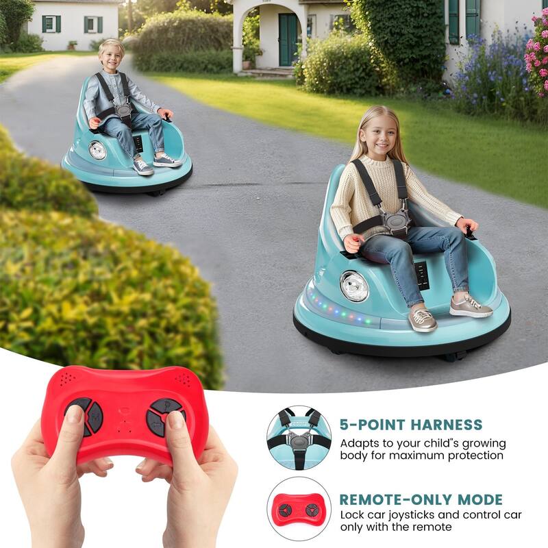 12V Bumper Car Ride On Toys for Kids & Toddlers with Remote Control