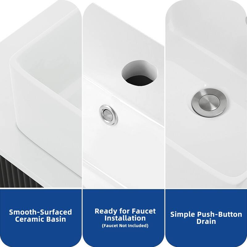 Moasis Single Bathroom Vanity with Ceramic Vessel Sink