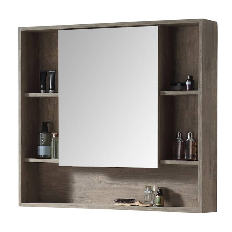Fine Fixtures Surface Mount Bathroom Medicine Cabinet - 36" - Shadow Gray
