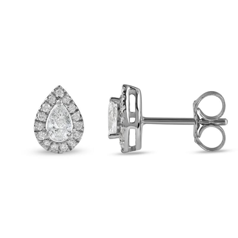 10k Gold 1/3ct TDW Diamond Pearl Stud Earrings for Women