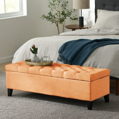 Ottilie Button-tufted Storage Ottoman Bench by Christopher Knight Home