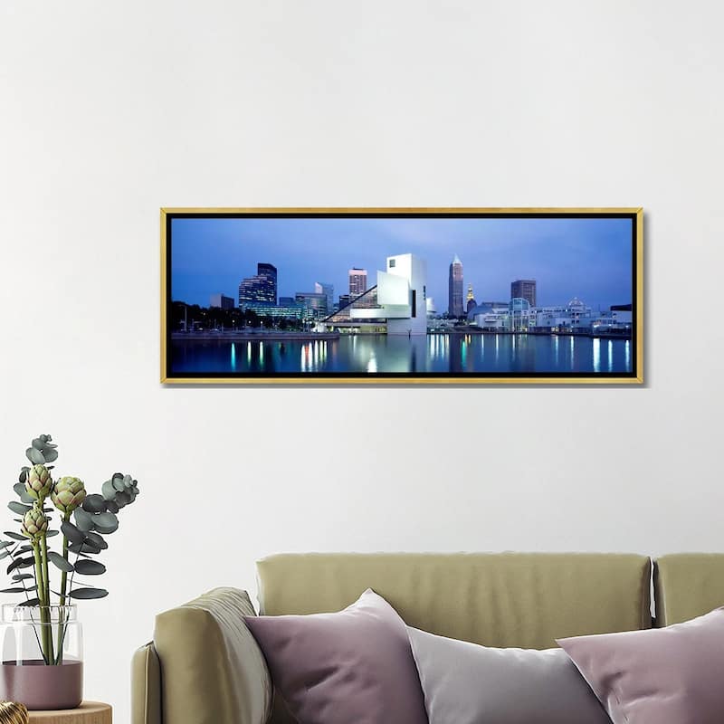 iCanvas "Rock And Roll Hall Of Fame, Cleveland, Ohio, USA" by Panoramic Images Framed Canvas Print