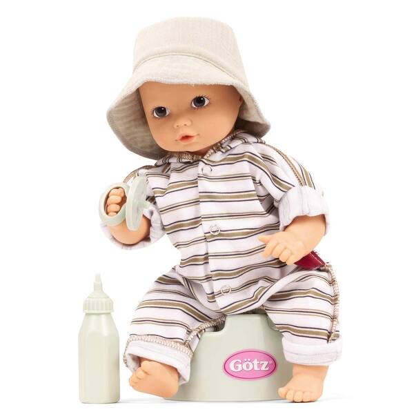 slide 2 of 5, Gotz: Aquini Girl 13" Urban Stripes Potty Baby Doll