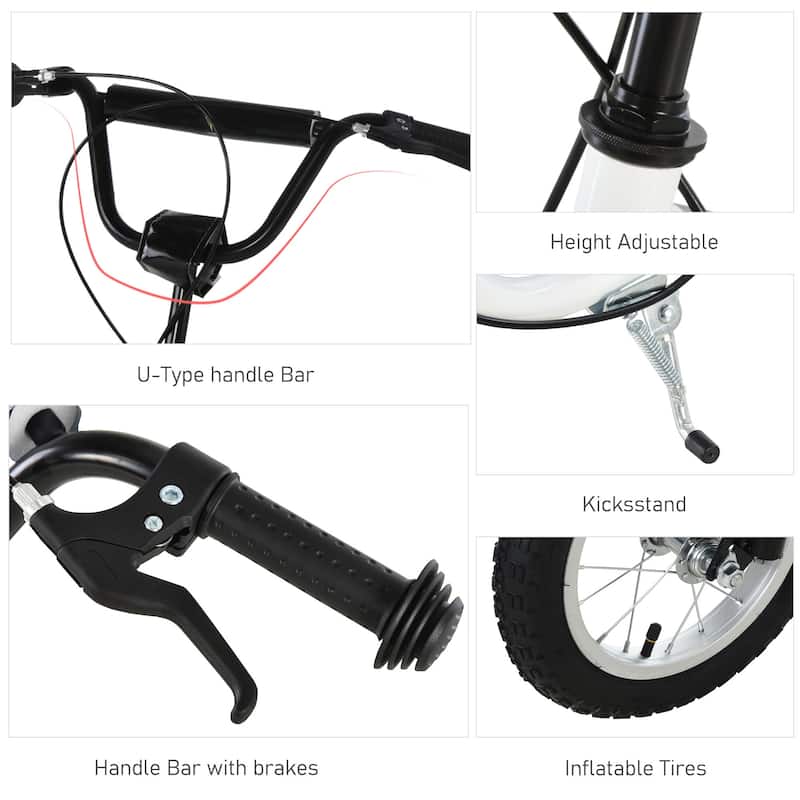 Children’s Scooter with Adjustable Height and Rubber Inflatable Wheels for Indoor or Outdoor Fun