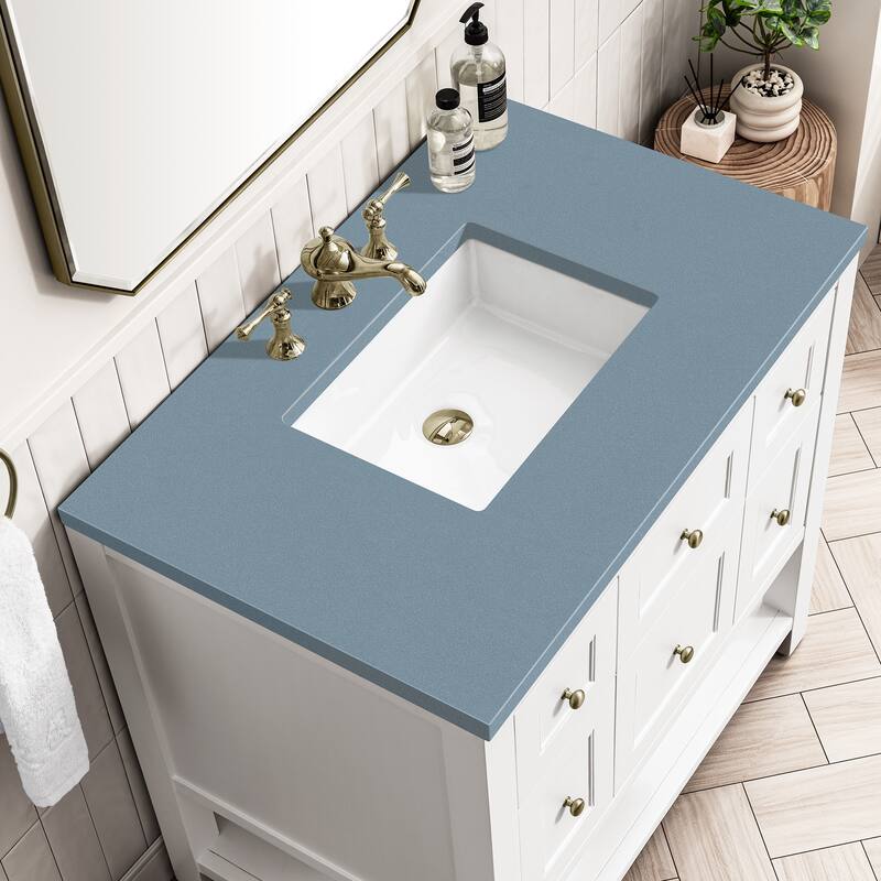 James Martin Vanities Breckenridge 36" Single Vanity, Bright White