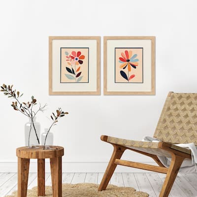 Paragon Comfort Flowers II Framed Art - Set of 2