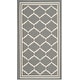 preview thumbnail 61 of 113, SAFAVIEH Courtyard Kailani Indoor/ Outdoor Waterproof Patio Backyard Rug 2' x 3'7" - Anthracite/Beige