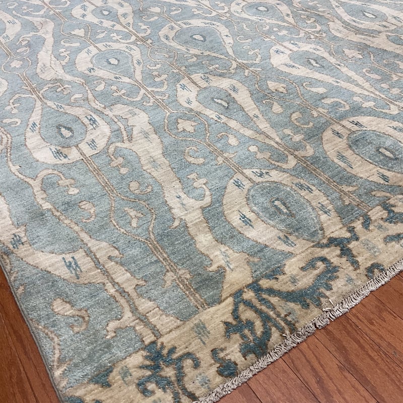 HERAT ORIENTAL Handmade Indo Ikat Wool Rug - 6'1" x 9'3"