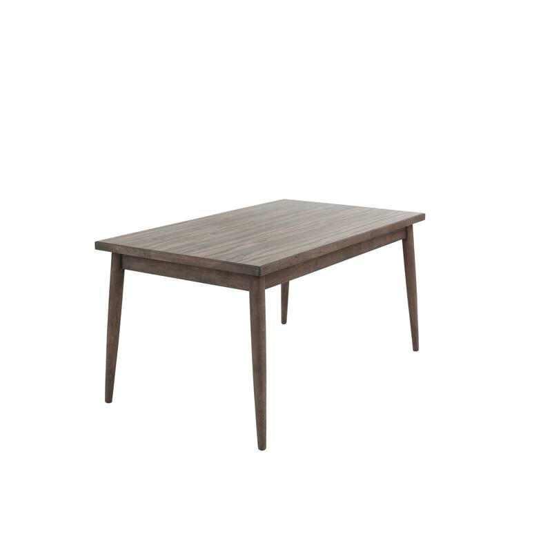 Contemporary Walnut Finish 1pc Dining Table Only Solid wood Rectangle Table Melamine MDF Dining Room Furniture