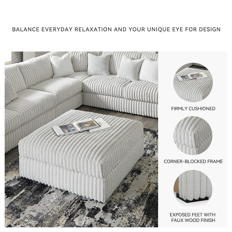 Signature Design by Ashley Stupendous Alloy Oversized Accent Ottoman