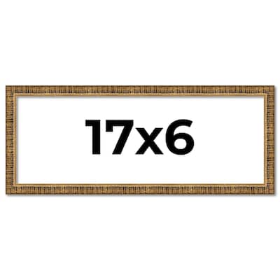 17x6 Frame Gold Kingsley Distressed Solid Wood Picture Frame Width