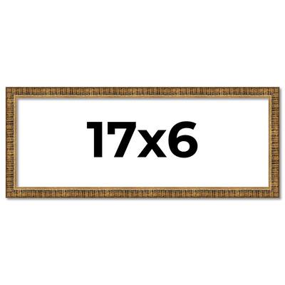 17x6 Frame Gold Solid Wood Picture Frame - Complete Modern Photo Frame