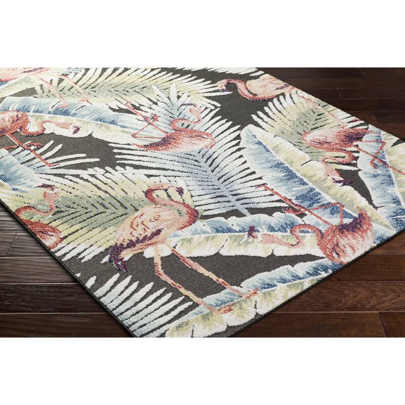 Livabliss Lakeside Tropical Floral Outdoor Area Rug