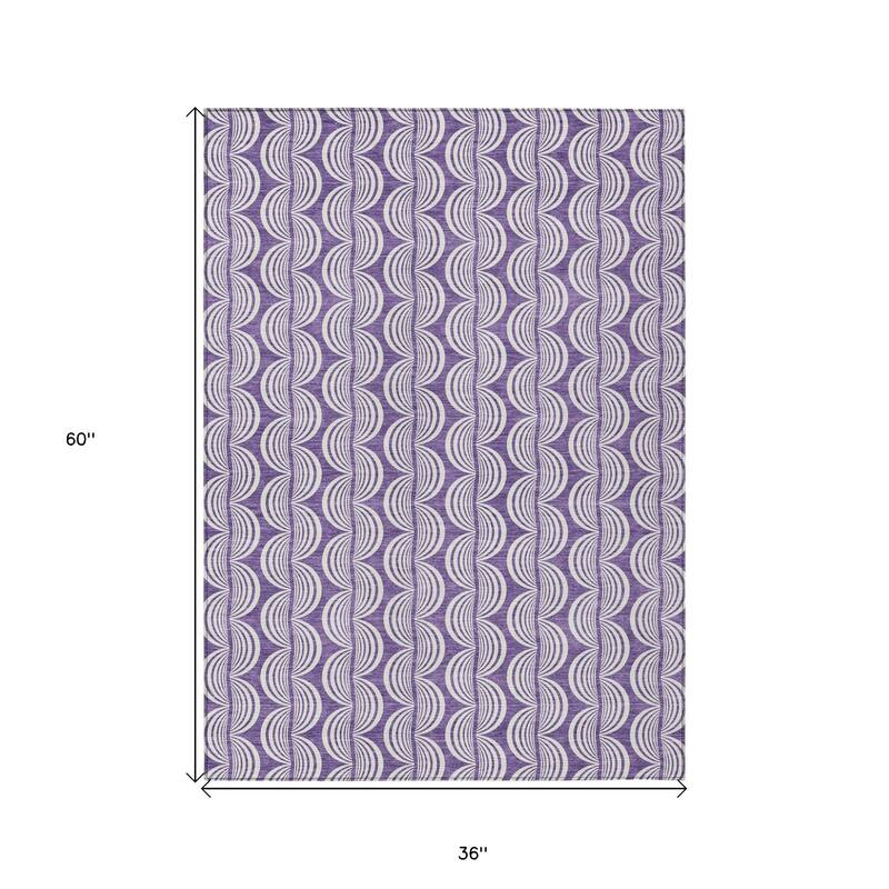 HomeRoots Ogee Transitional Rectangle Outdoor Rug