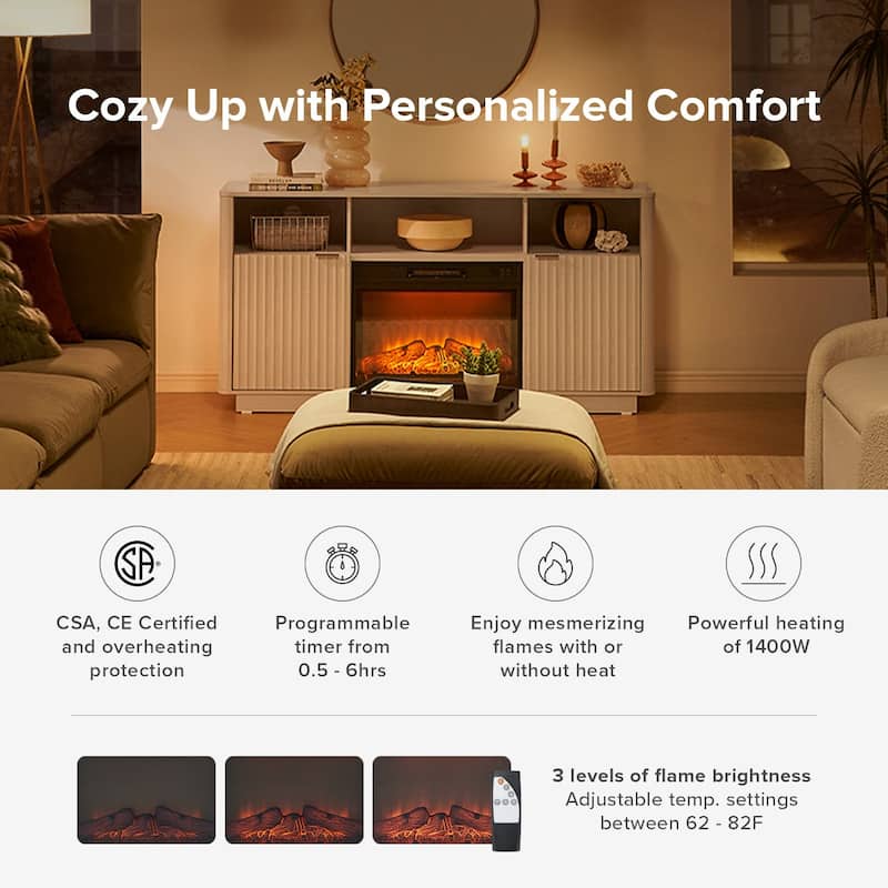 Mopio Brooklyn 59" Electric Fireplace TV Stand