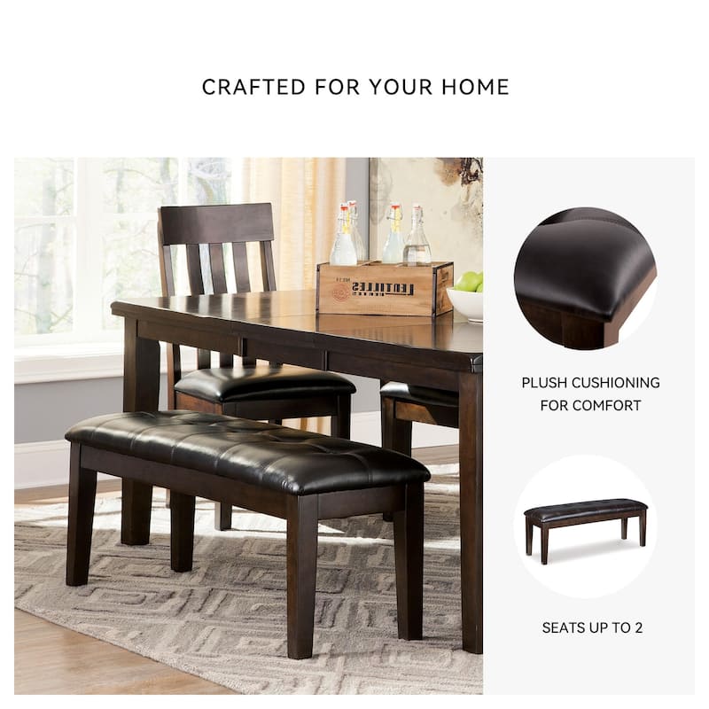 Haddigan Dark Brown Dining Bench