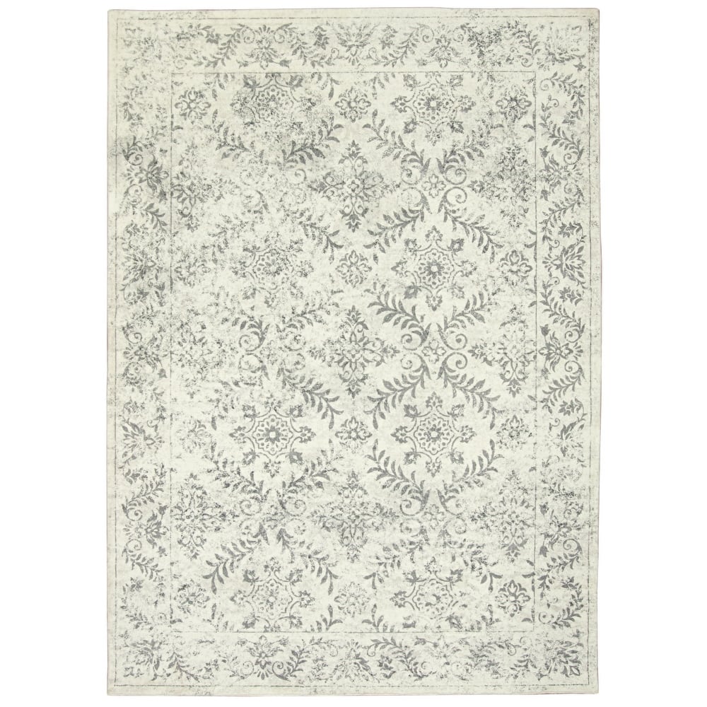 Domani Comfort French Country Trellis Faux Fur Area Rug
