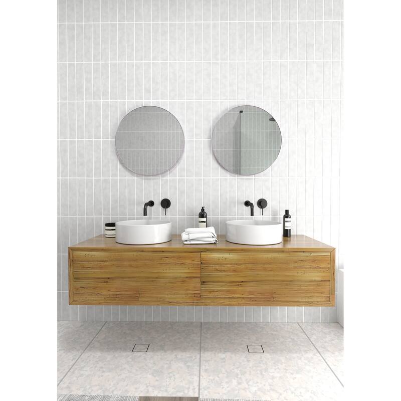 Glass Warehouse Round 20" Stainless Steel Framed Mirror