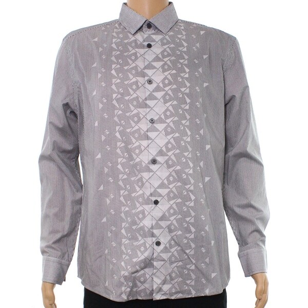 Shop Alfani Black White Mens Size 3XL Big & Tall Button ...