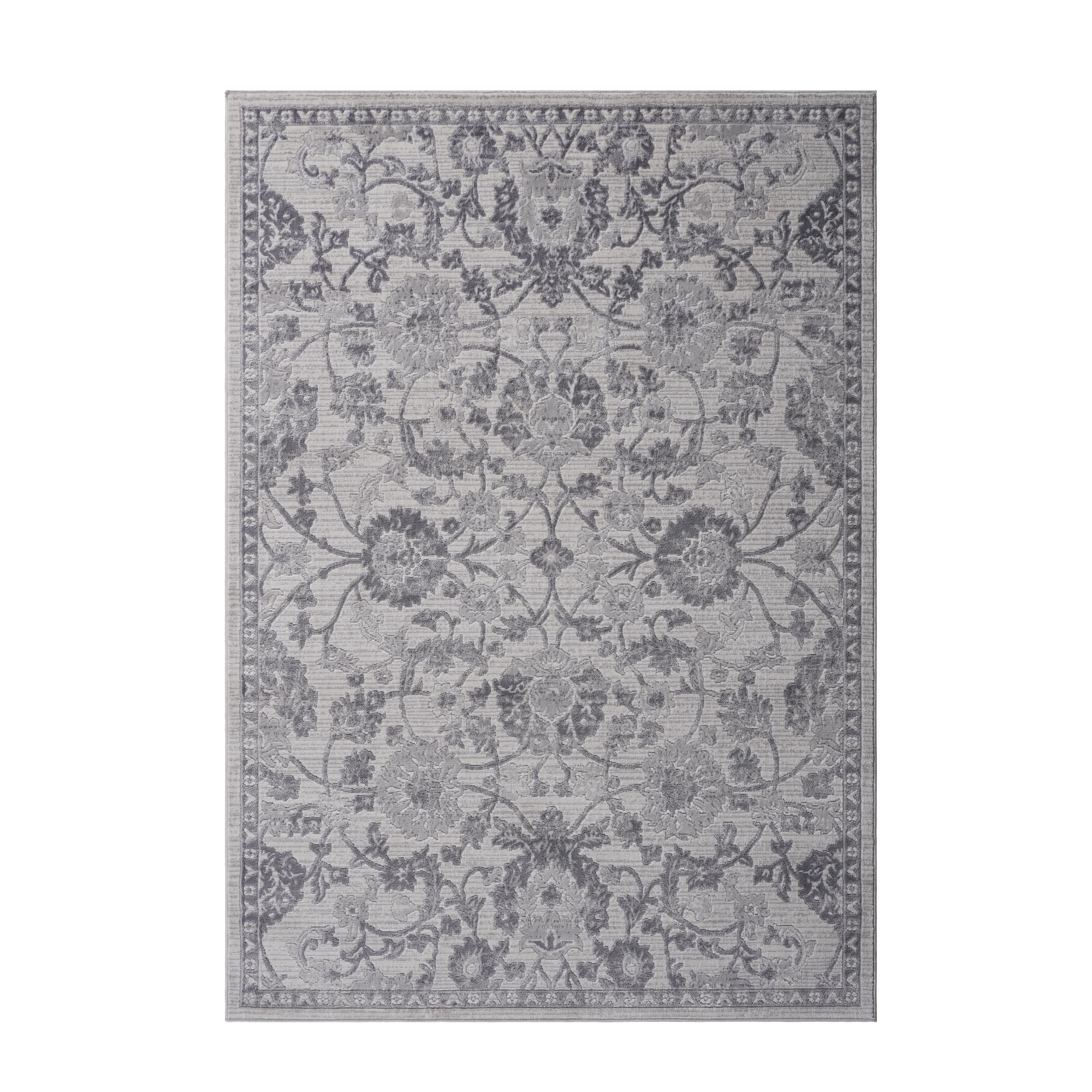 MARFI Collection 6X9 Grey / Silver / Oriental Non-Shedding Area Rug