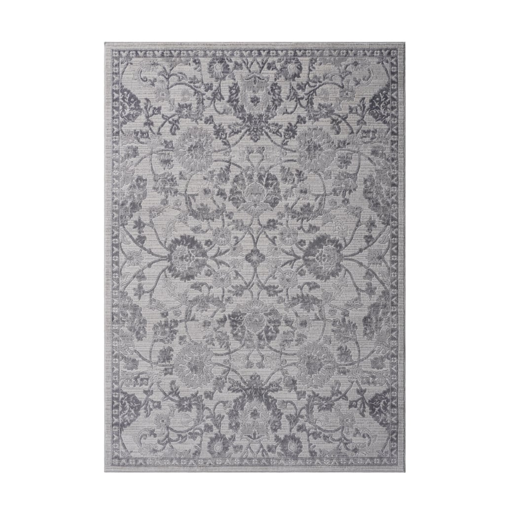 MARFI Collection 6X9 Grey / Silver / Oriental Non-Shedding Area Rug