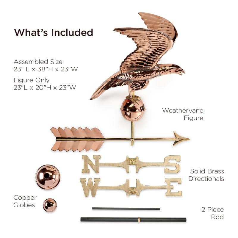 Smithsonian Eagle Weathervane Pure Copper by Good Directions