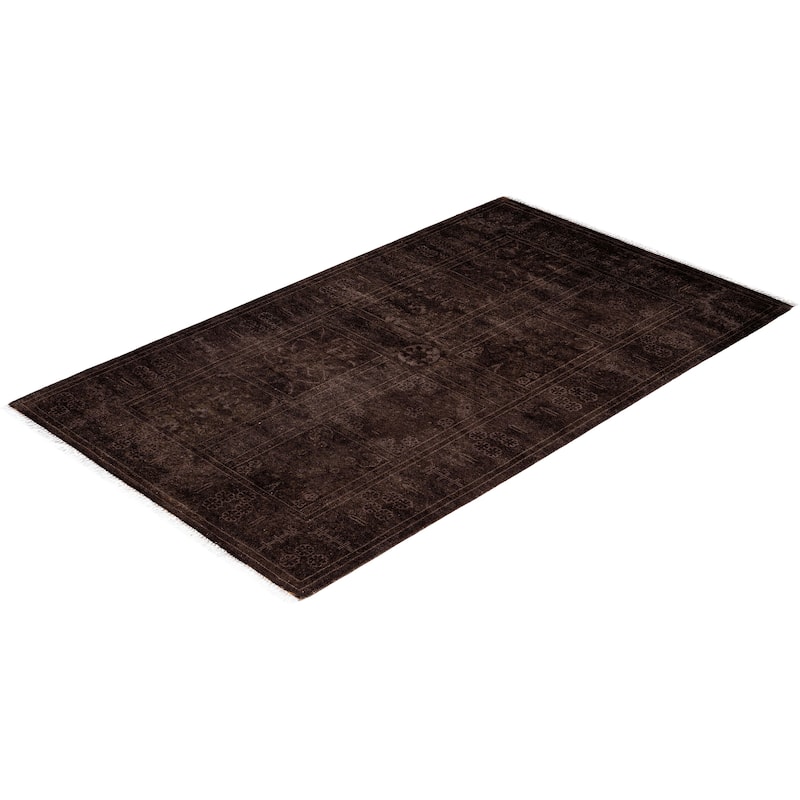 Overdyed One-of-a-Kind Hand-Knotted Runner Rug - Brown - 2' 7" x 4' 4"