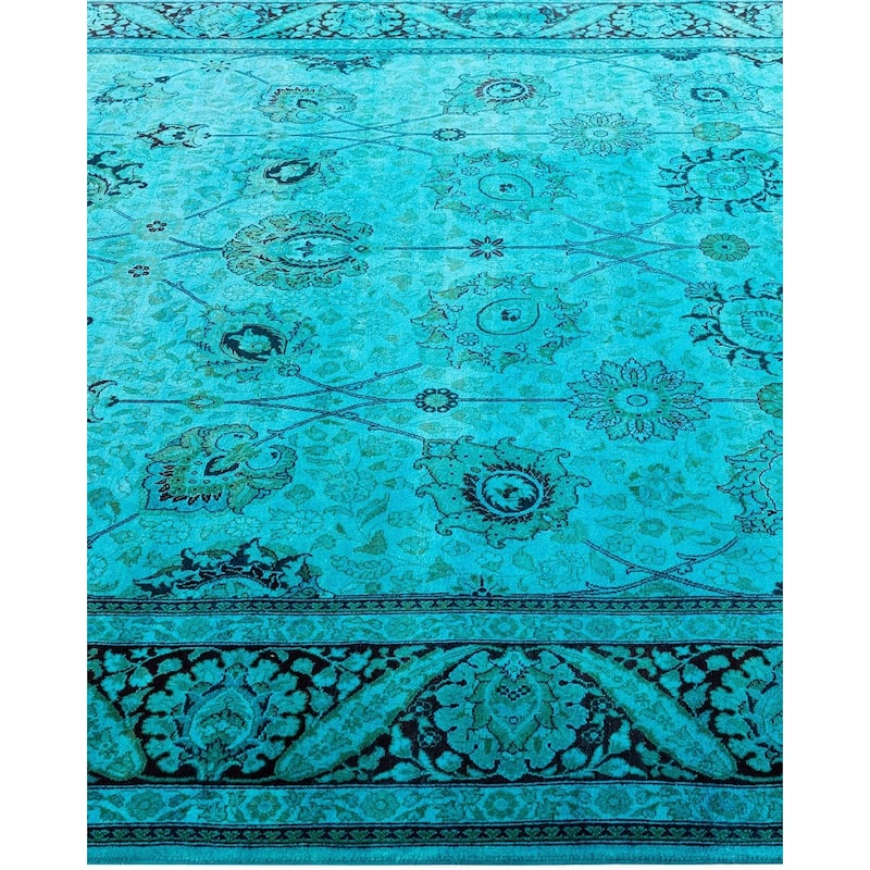 Contemporary Overdyed Wool Hand Knotted Area Rug - 6' 2" x 9' 4"