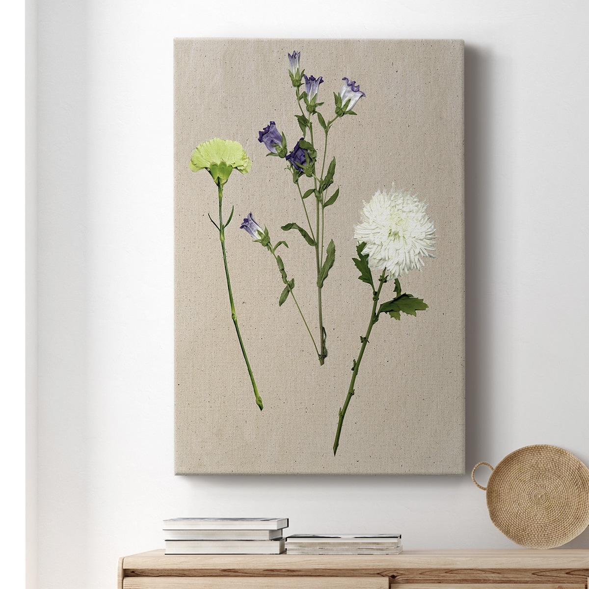 Pretty Pressed Flowers I Premium Gallery Wrapped Canvas - Ready to Hang - 8x12